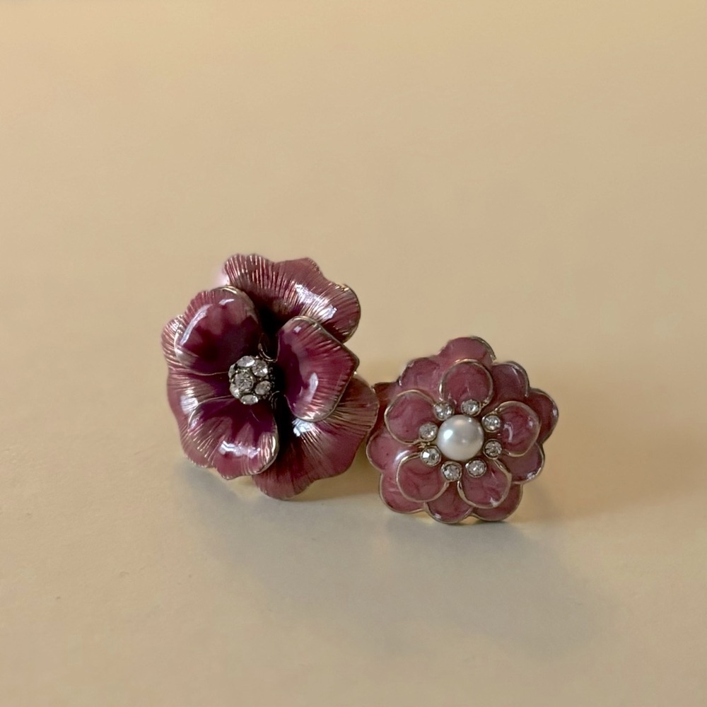 Flower Rings- Set of 2